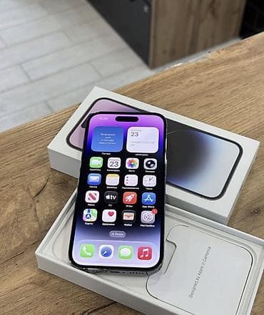 ayfon satisi: IPhone 14 Pro, 256 GB, Deep Purple, Zəmanət, Simsiz şarj, Face ID — 2