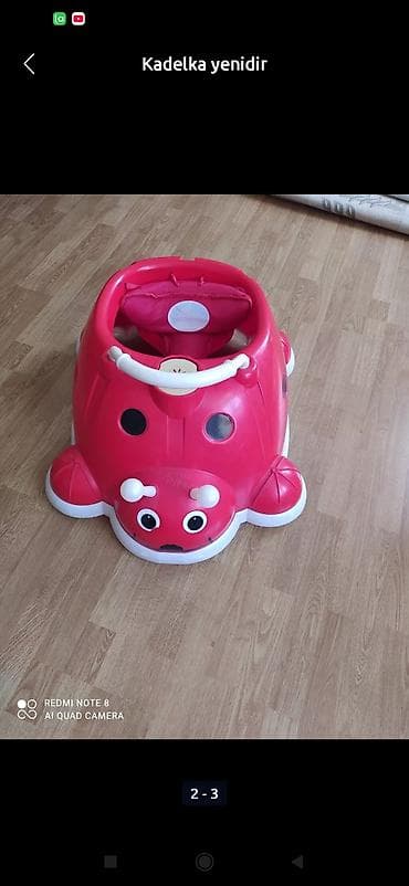 Uşaq üçün gəzdirici/körpə yürütmə qurğusu – xanım böcək (ladybug)
