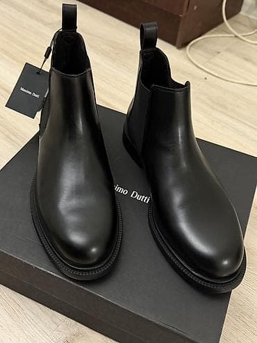 Səndəl və şəp-şüplər: Massimo Dutti kişi Chelsea çəkmələri - Rəng: qara - Model: Chelsea — 2