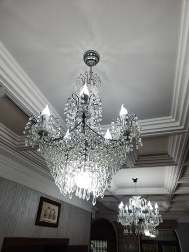 Şamdanlar: Çılçıraq, 10 və daha çox lampa, Xrustal — 2