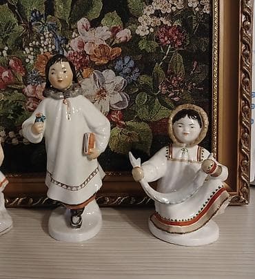 советские: Статуэтка, 55 год, Фарфор, СССР, Бесплатная доставка — 5