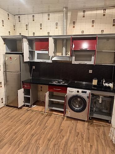 hamam seti: Qırmızı rəngli mətbəx mebel dəsti: uzunluğu 3m30sm eni 60sm - Fasad — 5
