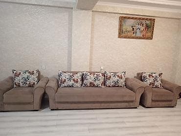 saloglu divan: Qonaq otağı üçün 3-lü yumşaq mebel dəsti - Komplekt: 1 ədəd 3 — 1