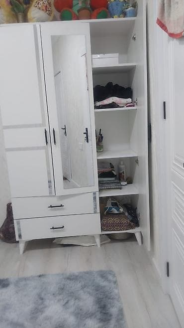 Yeni, 3 qapılı, Ağ, Digər material, Açılan, Düz dolab — 7