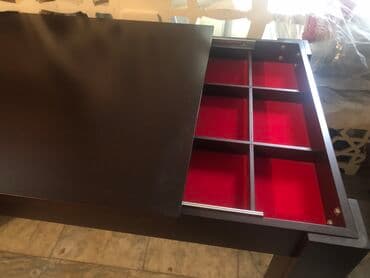 Qonaq masası, İşlənmiş, Açılan, Dördbucaq masa