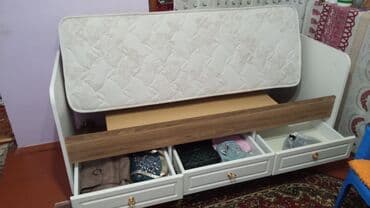 Детские двухъярусные кровати: Для девочки и мальчика, Кровать, Без подьемного механизма, Без матраса, С выдвижными ящиками — 6