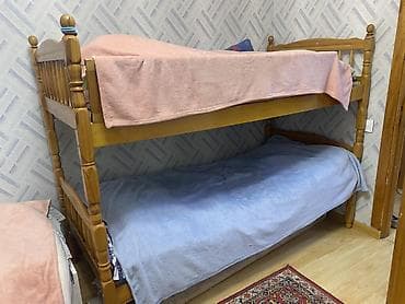 alt üst yataq: Oğlan və qız üçün, Çarpayı, Matrassız, Siyirməsiz, Taxta — 5