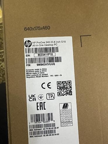 hp g7: HP ProOne 240 G10 All‑in‑One masaüstü kompüter dəsti Xüsusiyyətlər: - — 4