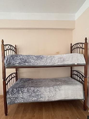 qız mebeli: Oğlan və qız üçün, Çarpayı, Matrassız, Siyirməsiz, Dəmir — 2