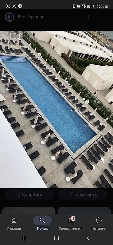 kiraye otel: Dənizkənarı kompleksdə studiya tipli apart otel otağı Təsvir: - — 1