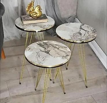 Jurnal masası, Açılmayan, Mərmər, Yumru masa