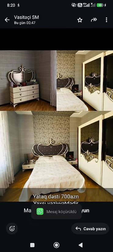 Yataq dəsti 700azn Yaxşı vəziyyətdədir Matras var. Ünvan Binəqədi — 1