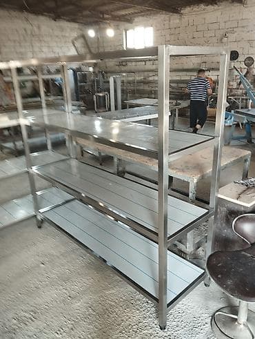 qab rəfi: Paslanmayan poladdan (inox) hazırlanmış çoxsəviyyəli rəf sistemi - — 5