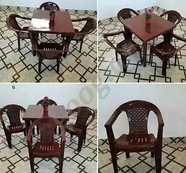 Balkon üçün, Yeni, Açılan, Kvadrat masa, 4 stul