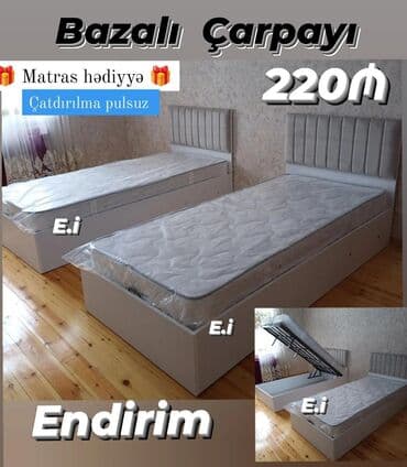 Uşaq və gənc otağı üçün dəstlər: Təknəfərlik çarpayı, Bazalı, Matras ilə, Siyirməsiz