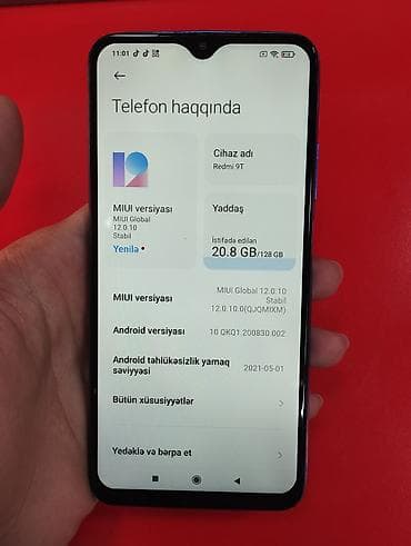 Бытовая техника: Redmi 9T, 128 ГБ, цвет - Синий, Face ID — 2