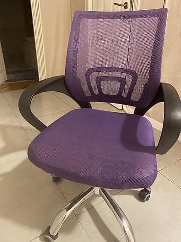 komputer stullari: Ofis/iş kreslosu – bənövşəyi rəng - Material: nəfəsalan mesh arxa — 1