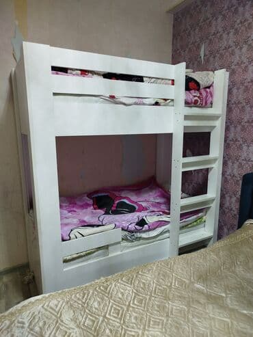 кровать: Oğlan və qız üçün, Çarpayı, Matrassız, Siyirməli, Taxta — 1