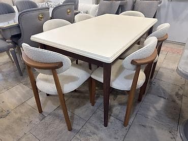 oglan sekilleri profil: Qonaq otağı üçün, Yeni, Açılan, Dördbucaq masa, 6 stul — 1