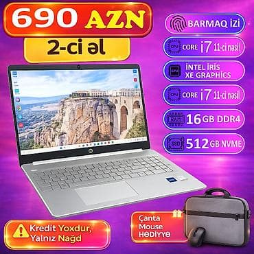hp pavilion 17: İşlənmiş HP 15.6 ", Intel Core i7, 512 GB, Ünvandan götürmə, Pulsuz çatdırılma, Ödənişli çatdırılma — 1