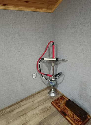 Metallik nargilə dəsti iki xortumu var misir qelyanidi isdifade