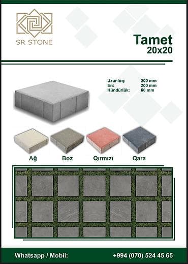 kafel dekor: 🔹 Tamet Daşları | Pres & Tökmə Tamet | Bakı və Rayonlar SR STONE — 9