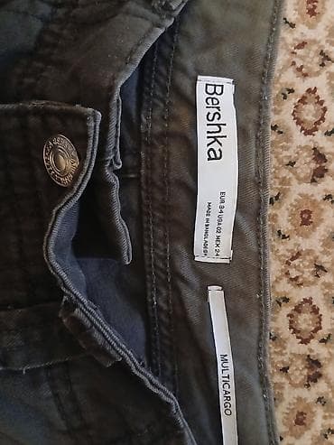 şalvar olculəri: Şalvar, Bershka, 2XS, rəng - Yaşıl — 3