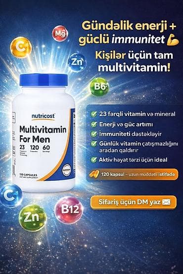 🇺🇸Nutricost Multivitamin For Men – kişilər üçün tam multivitamin