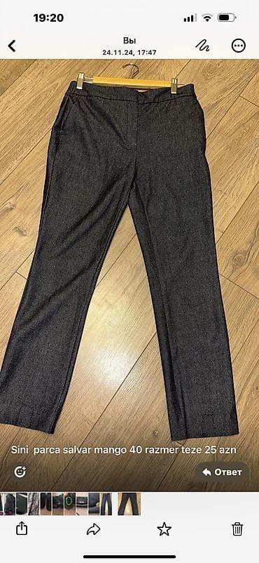 Şalvar, Mango, L, rəng - Göy