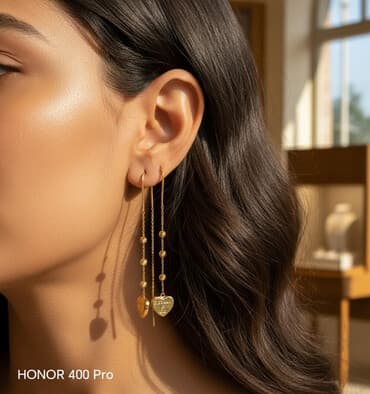 Sırğa, Tiffany, Sarı qızıl, 585 Əyar, 163 g