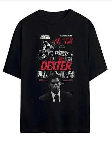 tişört: Yeni Mövsüm Dexter Unisex Oversize Tişört – Premium Keyfiyyət "Dexter" — 1