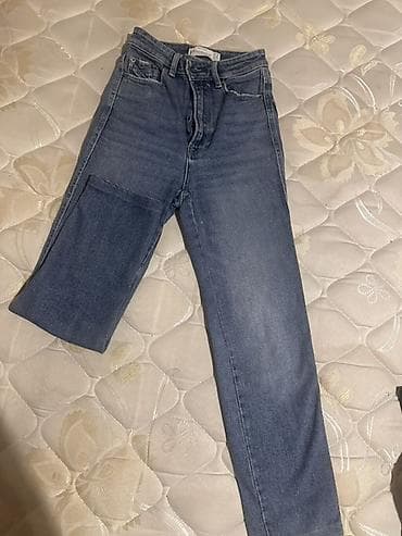 Cinslər: Mavi rəngli klassik cins şalvar - Model: dar kəsim (slim/skinny — 2