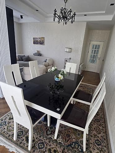 suse stol: Dördbucaq masa, 6 stul — 5