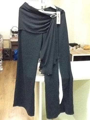 şalvar razmerleri: Черные вечерние женские брюки привозные с франции новые размер 42 на — 1