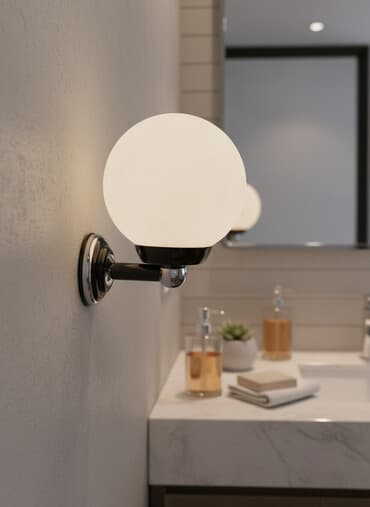 Divar üçün dekorativ məftil/plafon lampası - Ümumi görünüş: dairəvi