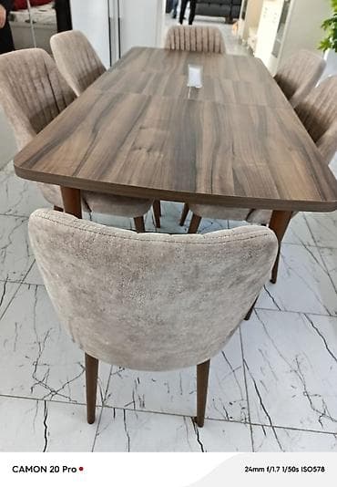 kombi ehtiyyat: Qonaq otağı üçün, Açılmayan, Dördbucaq masa, 6 stul — 1