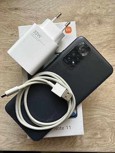 xiomi note 10: Redmi Note 11, 128 GB, rəng - Qara, Sənədlərlə — 1
