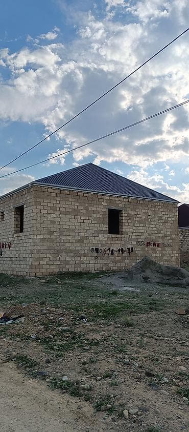 Satılır: tikinti mərhələsində fərdi yaşayış evi - Layihə: 1 mərtəbə +