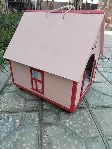 taxta yuvalar: Taxtadan hazırlanmış, döşəkcəli pişik yuvası. Yuva suya davamlı boya — 3