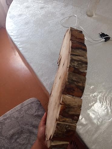 şaxta baba torbası: Taxta “buta” forma dekor panosu - Material: Təbii ağacdan — 3