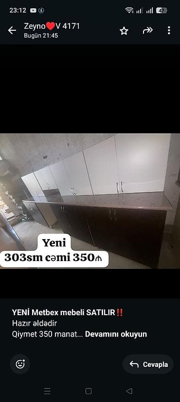 stol stullarin satisi: *YENİ Metbex mebeli SATILIR*‼️ Hazır əldədir Qiymet 350 manat Olcusu — 1