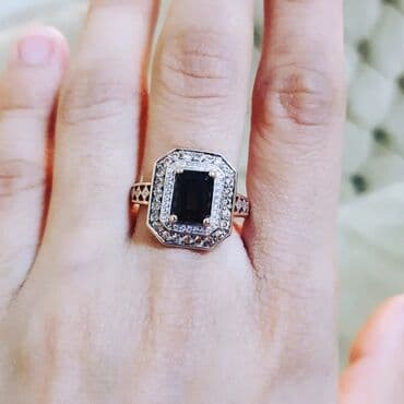 qızıl üzüklər qiymətləri 2022: Toy, Üzük, Çəhrayı qızıl, 585 Əyar, Sapfir — 5