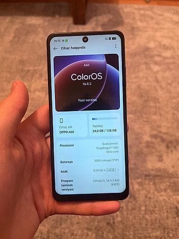 Oppo A60, 128 GB, rəng - Qara