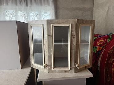 vitrin mebeli: Mətbəx mebel dəsti - Material: laminat/LDSP korpus, mərmər naxışlı — 1