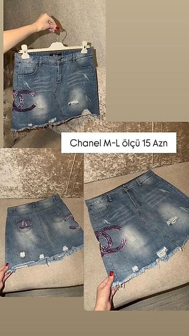 Qadın ətəkləri – müxtəlif modellər və ölçülər 1) Denim ətək - Rəng — 1