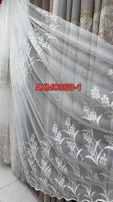Декор и интерьер: Model 0065 tül pərdə kumaşı - Material: şəffaf, yüngül tull tül - — 7