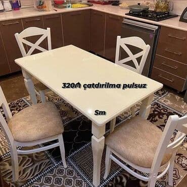 стол витрина: *Bir gün ərzində çatdırılma olunan* ✔️Kuxna üçün stol stul dəsti✨✨ — 5
