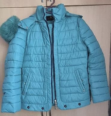 Uşaq üçün quilted qış kurtkası - Rəng: Turkuaz/mavi - Model: Yüngül