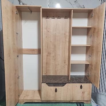parca dolab: İşlənmiş, 2 qapılı, Güzgülü, Qəhvəyi, Digər material, Açılan, Düz dolab — 1