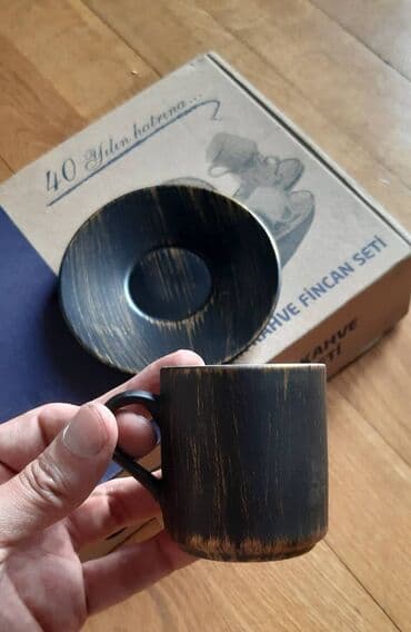 kapsul kofe: Qəhvə dəsti, rəng - Qara, Keramika, 6 nəfərlik, Türkiyə — 4